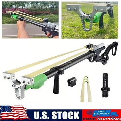 Portable Outdoor Hunting Fishing Powerful Rifle Slingshot Rifle W/Laser Aiming