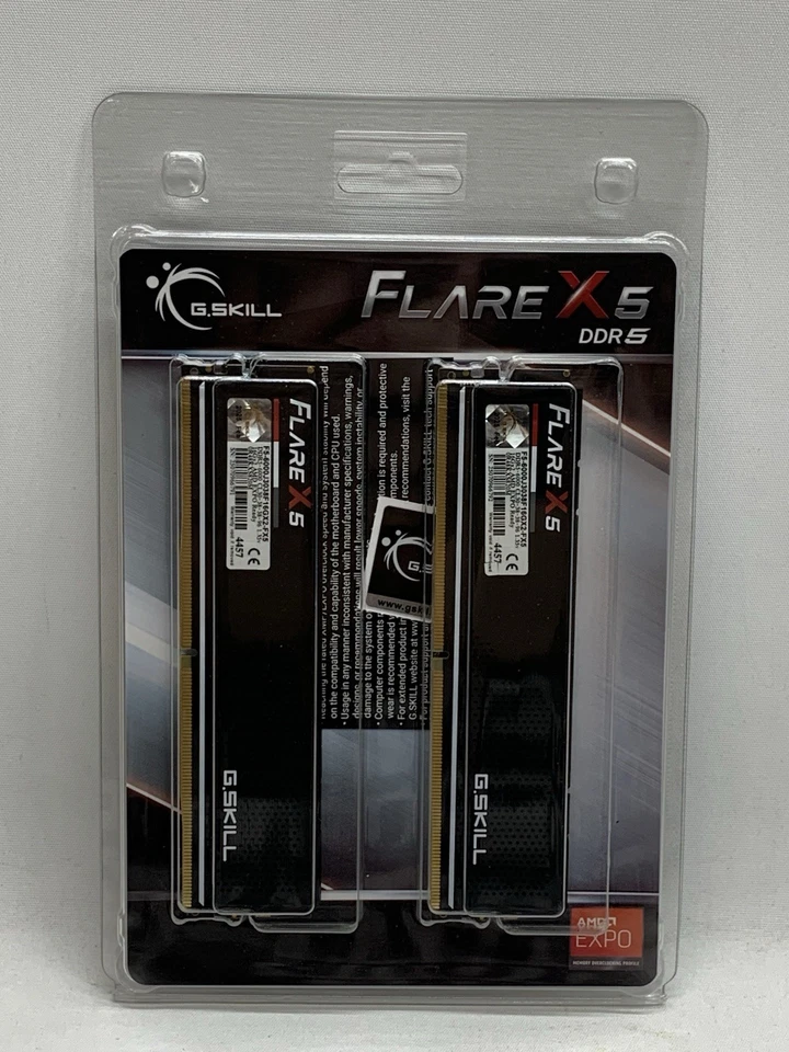 G.SKILL Flare X5 Series DDR5 RAM (AMD Expo) 32GB (2x16GB) 6000MT/s CL30-38-38-96 - Image 2 of 4