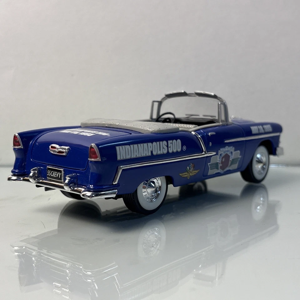 1955 Chevrolet Indianapolis 500 Die Cast Car Bank Blue Limited Ed w/ Key & Box - Image 4 of 4