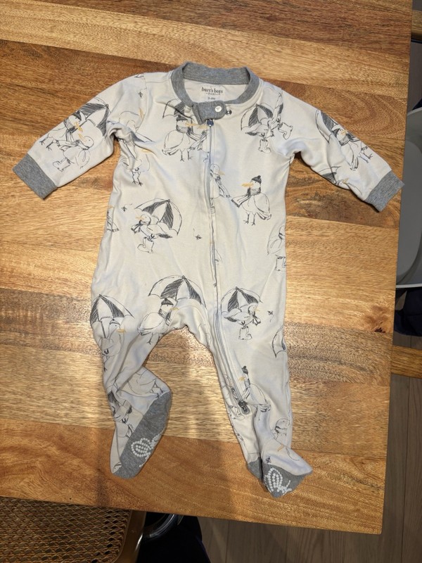 Burt’s Bees Baby Seagull Printed Footie - Size 3-6 Months