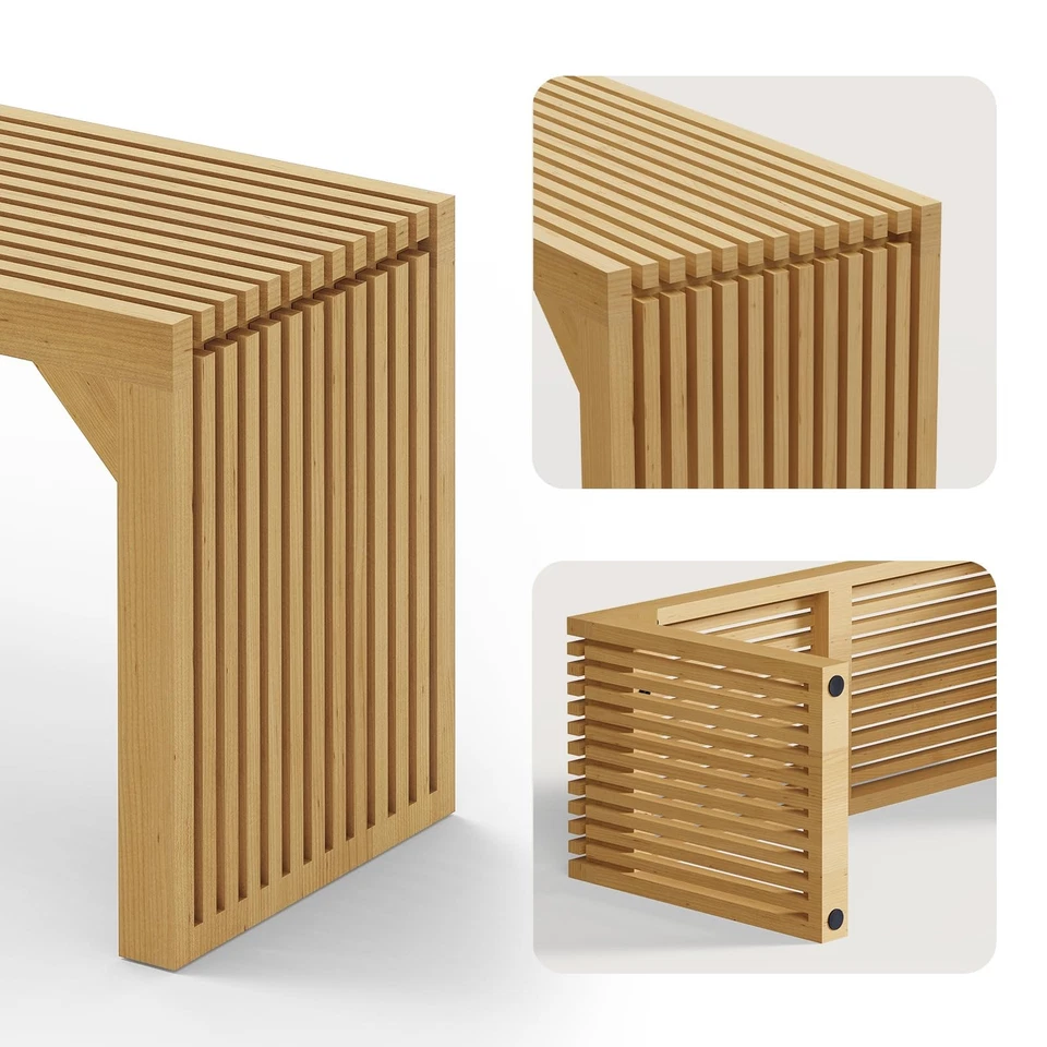 35" Dining Bench, Indoor Wood Bench for Entryway,Living Room,Kitchen and Bedr... - Image 4 of 4