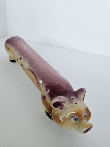 VTG Stretch Pig Salt & Pepper Shakers Long 1 Piece. Japan 1950s. Porcelain. Rare - Picture 2 of 14
