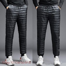 New Men Ultralight Puffer 90 Duck Down Pants Winter Warm Outdoor Trouser Winter