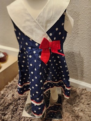 NWT Girl's Blueberi Boulevard  Sailor July 4th  Nautical Dress 3T