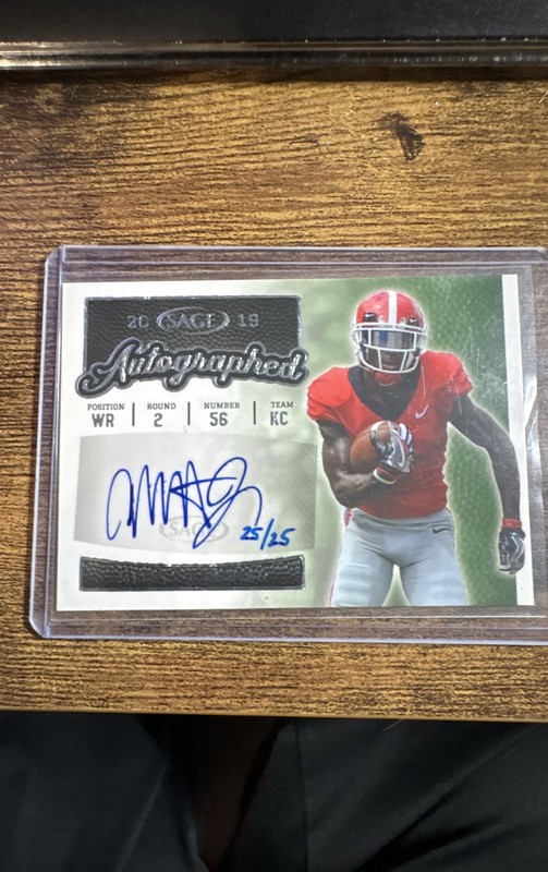 2019 Sage - Autographed Marquise Brown #SA13 Silver /25 (AU, RC)