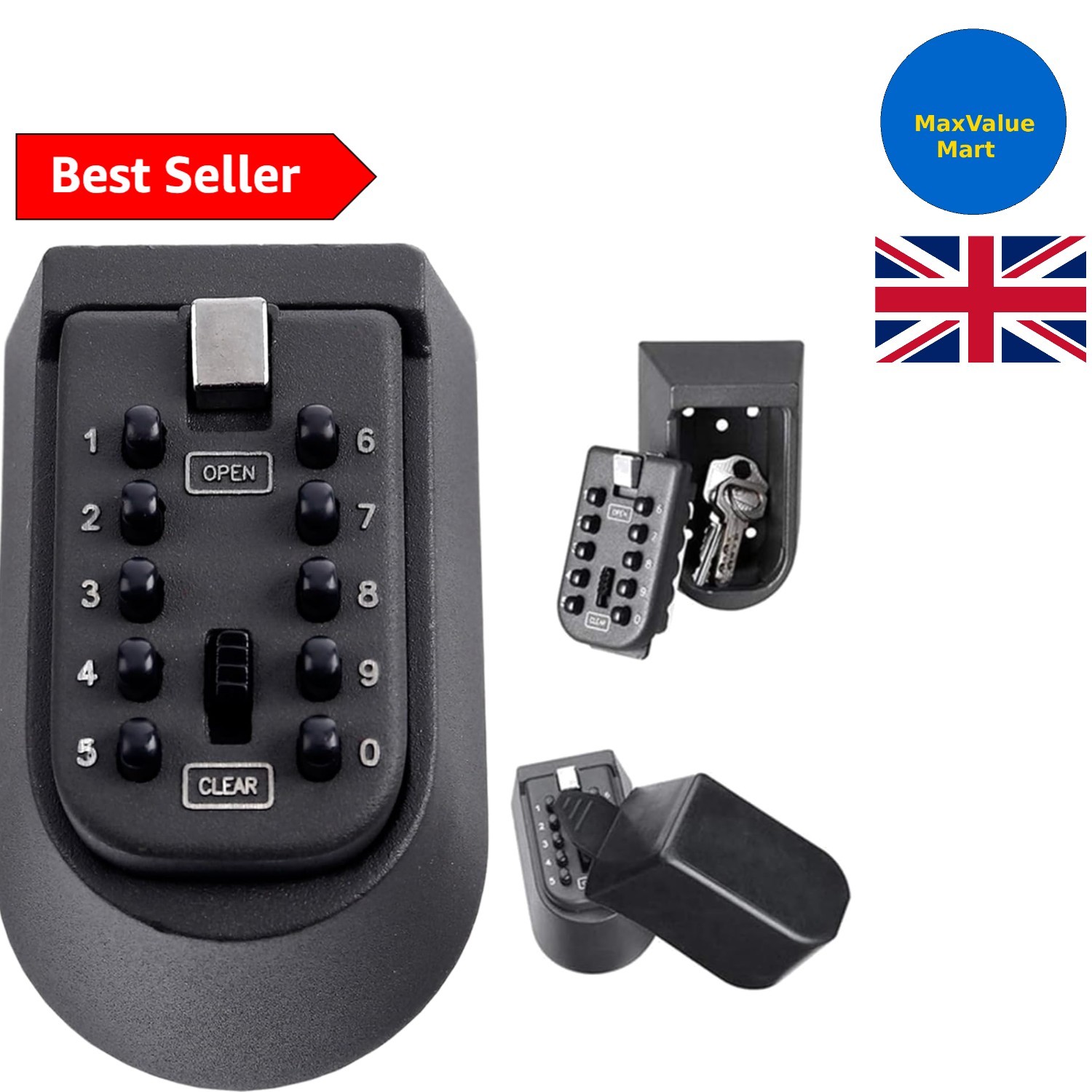 Compact Key Security Box for Wall Mount – Secure Access with Push Button Code