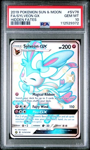 2019 Pokemon Hidden Fates Sylveon Gx Full Art #SV76 GEM MT PSA 10 Shiny Vault