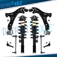 Front Lower Control Arm + Strut Sway Bar Link Tie Rod for Chevy Equinox Torrent