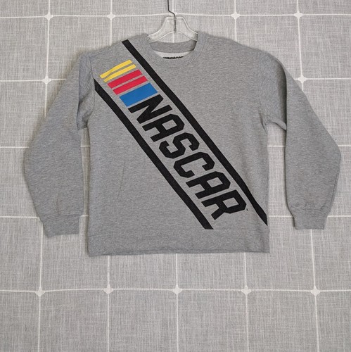 Nascar Pullover Jugend Kinder Large grau Pulli Sweatshirt Logo Grafik Racing