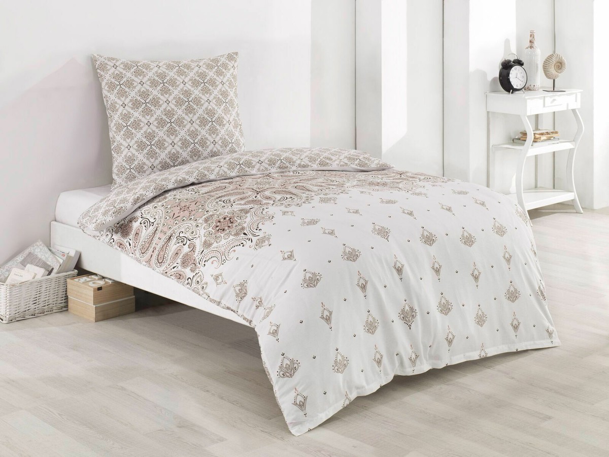 RIETEX Renforcé Bettwäsche Set 135x200 C Bettbezug + 1 Kissenbezug 40x80 C Preiu Bauwolle
