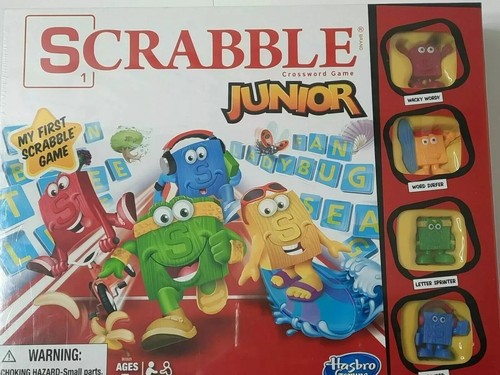 2016 Mein erstes Scrabble-Spiel Scrabble Junior Hasbro versiegelt Unisex Kinder Spielspiel - Bild 1 von 2