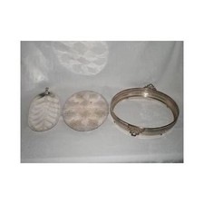 Lot of 3 Vintage Silver plate Pieces Dish Expandable Trivet Casserole Holder