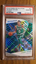 2018-19 JAYSON TATUM PSA 10 GEM MINT REVOLUTION BASKETBALL COSMIC  /100 Pop. 8