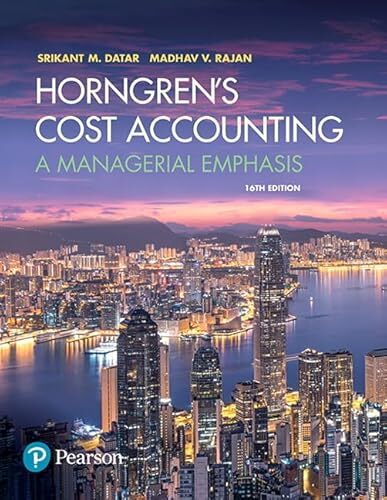 Horngren's Cost Accounting: A Managerial Emphasis | eBay