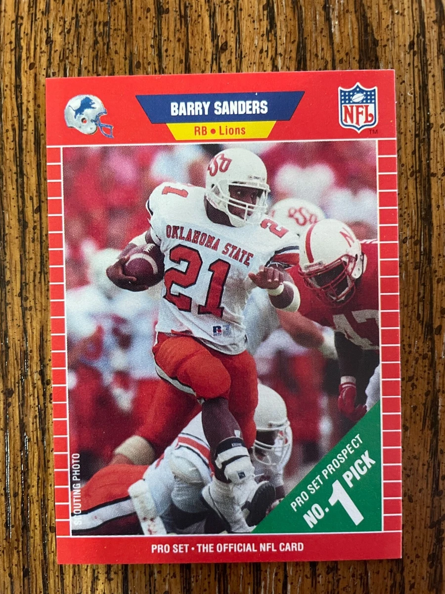 BARRY SANDERS PRO SET ROOKIE DETROIT LIONS FOOTBALL COLLECTIBLE CARD | eBay