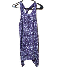 Alice & Olivia Women Size XS Emma Curved Hem Tank Dress Purple