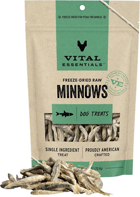 Minnows Dog Treats, 2.5 oz | Freeze-Dried Raw | Single Ingredient | Premium Qual