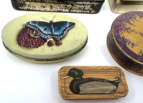 Vanity Powder and Cigarette Tin Lot 6 Melba US Atos Halbe-Funf Ration German Vtg - Picture 6 of 15