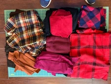 Huge Lot of Wool for Rug Hooking or Applique ~ 9.5 Pounds