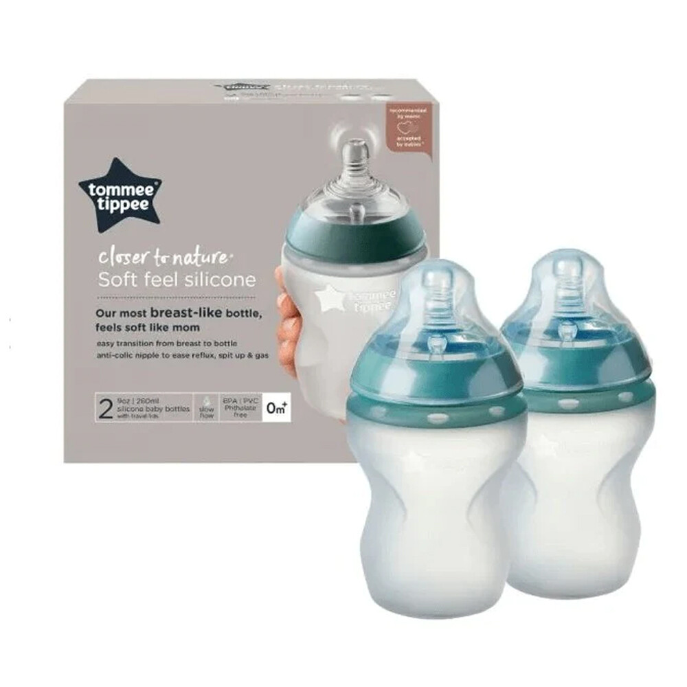 Tommee Tippee Soft Feeding Bottles 2pc Tommee Tippee 260ml Baby