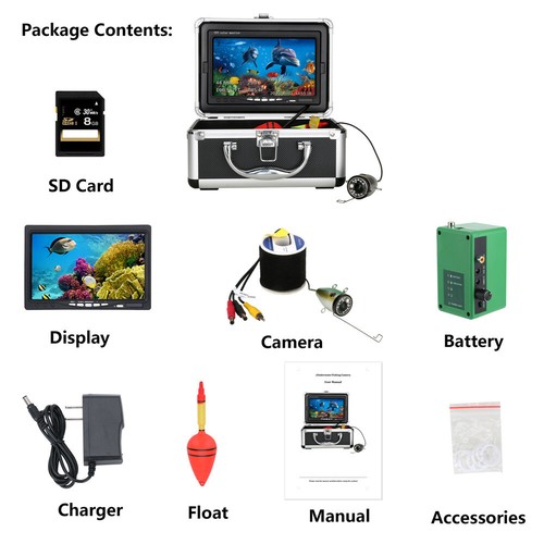 7" LCD Depth Temperature Display Underwater Finder Fishing Camera Video DVR 15M - Picture 10 of 10