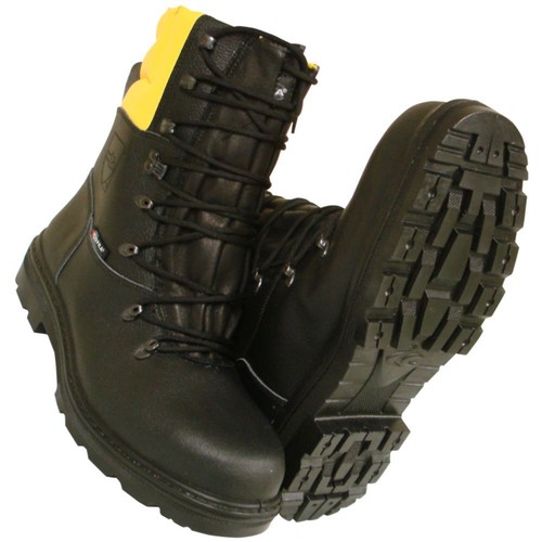 Chainsaw Forestry Boots Black And Yellow Aborist COFRA Class 1 Size 9 Euro 43 - Picture 2 of 3