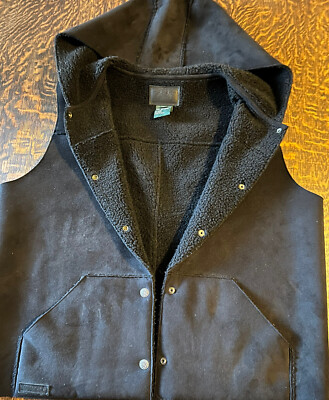 【新品】CLUBHAUS Fake layered Vest + Polo R.L. Lauren Vest Auth Winter Classic Black Sz L Faux Suede