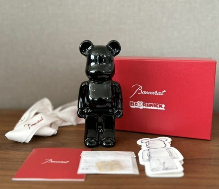 Baccarat - Baccarat × MEDICOM Baccarat MEDICOM BE@RBRICK Black Crystal Glass Figurine