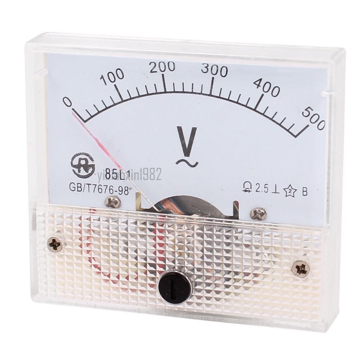 AC 0-500V Analog Panel Volt Meter - 85L1 Model 64x56mm Gauge By HUA 4 thumbnail image