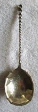 Square Twist Whiting Sterling Silver Berry Serving Spoon