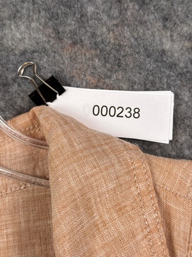Lou & Grey Womens Moto Jacket Sz M 100% Linen Side Zipper Blush Peach Metro Chic - Picture 13 of 13