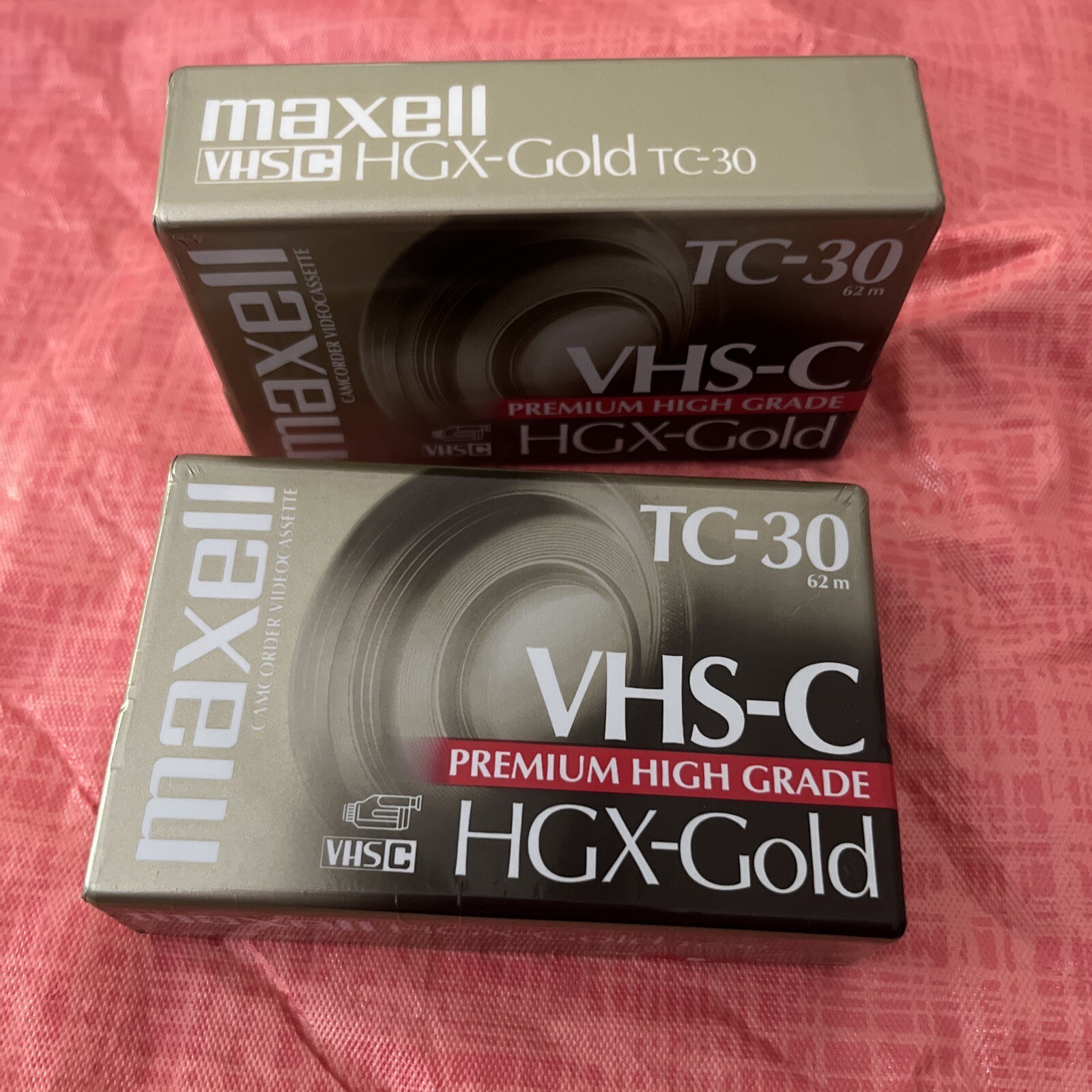 Maxell Camcorder VHS-C Video Tapes HGX Gold Premium High Grade TC-30 sealed (2)-image
