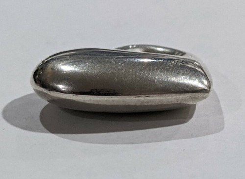 Sterling Silver 925 Puff Heart Open Work Pendant A82 - Picture 3 of 6