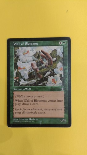 MTG Wall of Blossoms Stronghold SEE IMAGE Some scratch - 第 1/3 張圖片