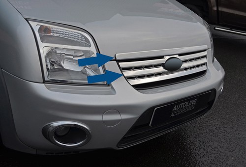 Chrom Kühlergrill Accent Rand Cover-Set Passend Für Ford transit connect ( - Picture 2 of 7