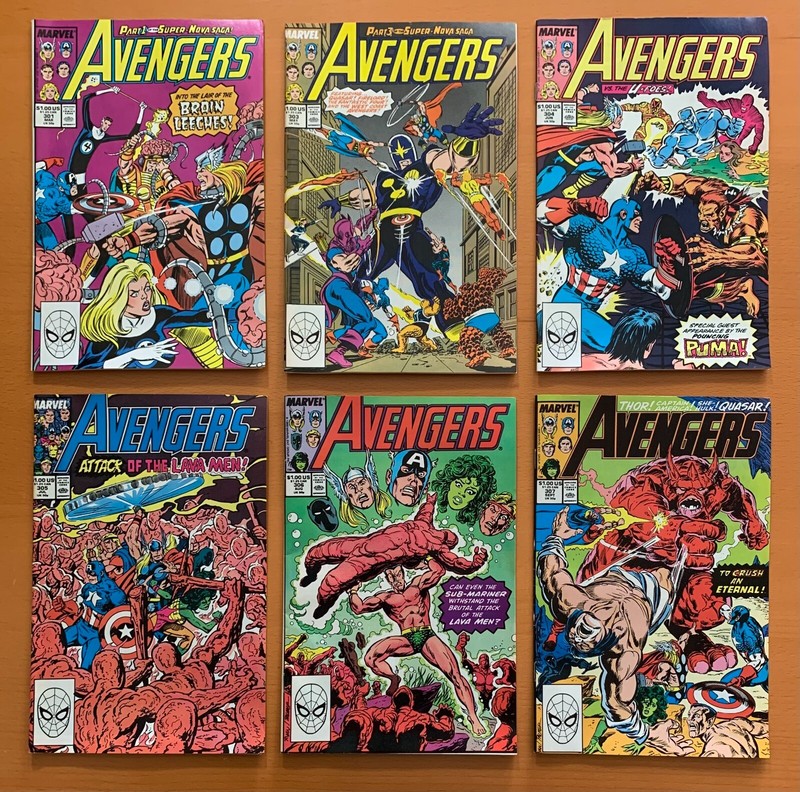 Avengers #301, 303, 304, 305, 306, 307, 308, 309, 310, 311 & 313 (Marvel 1989)