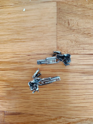 925 Sterling Silver  Elephants Men's Cuff links - Picture 4 of 4