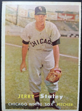 1957 Topps #227 JERRY STALEY Chicago White Sox MLB baseball card EX+