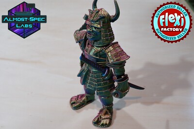 AWESOME 3d Printed Flexi Factory Samurai in Armor with Katana Fully Articulated