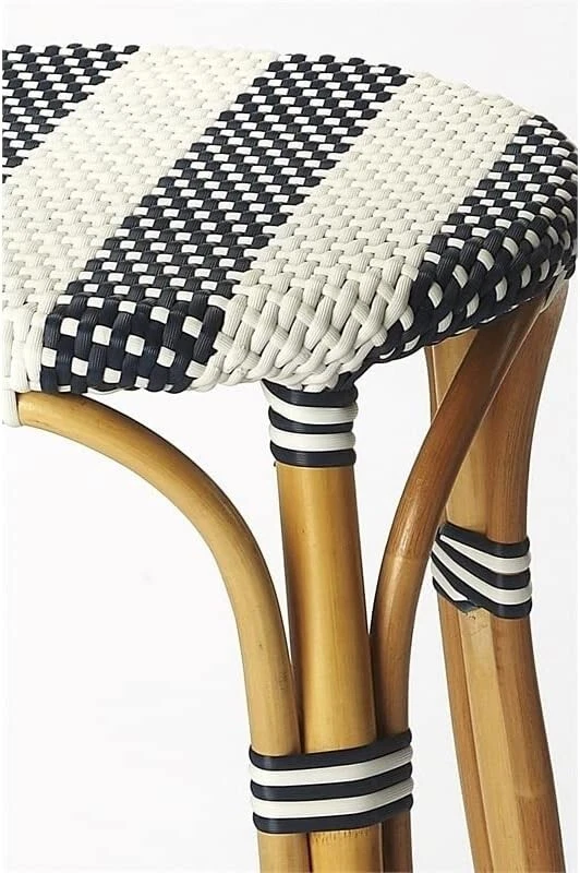 Taburete de bar de mostrador de ratán sin respaldo Beaumont Lane Transitional 24" Foto 2 de 2