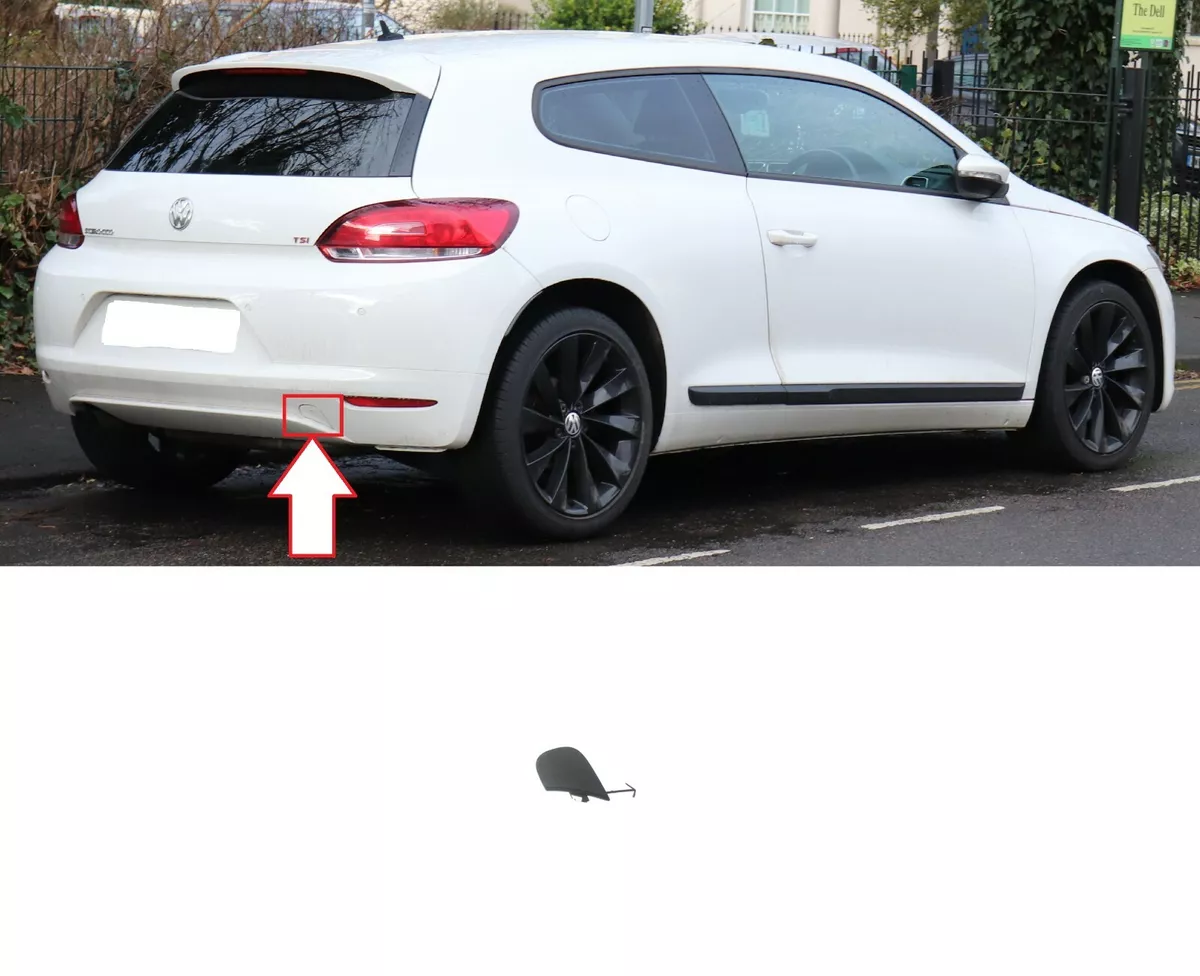NEW REAR BUMPER TOW HOOK EYE COVER CAP FOR VW SCIROCCO 2009 2014
