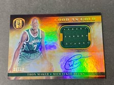THON MAKER Bucks 2016-17 Gold Standard #14 GOOD AS GOLD JSY AUTOGRAPH #D 35/49