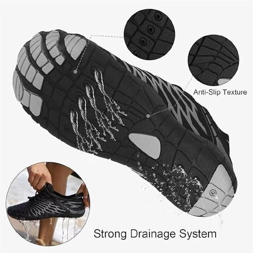 Men Quick Dry Water Shoes Aqua Sock Exercise Beach Surfing Reef Swimming Diving - Picture 6 of 25