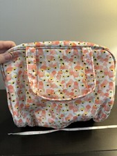 Ulta Floral Makeup Bag with Zipper and Two Inside Zippered Pockets 9x4x7 NEW