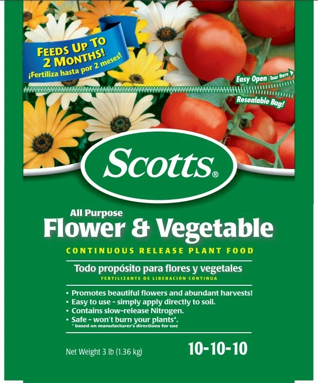 Scotts All Purpose Flower & Vegetable Continuous Release Plant Food, 3 lb - Imagem 2 de 4