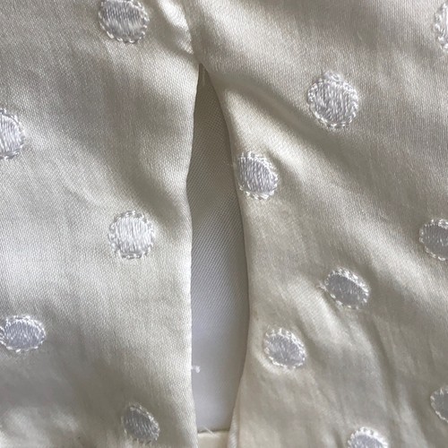 Doncaster 100% Silk Ivory Polka Dot V Neck Formal Top Size 12 - Picture 5 of 8