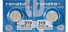 2 Pcs Silver Oxide Renata 319 1.55V Batteries