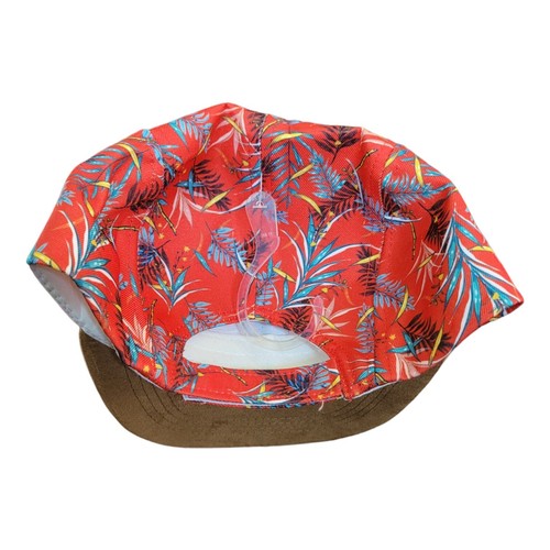 Hawaiian Floral Tropical Toddler Hat Palm Tree Red Yellow Frond Hipster Festival - Picture 5 of 5