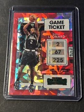 2021-22 PANINI CONTENDERS GAME TICKET GREEN ICE PARALLEL KAWHI LEONARD