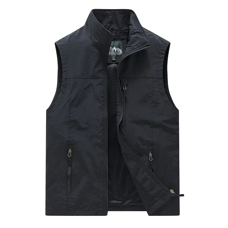 Summer Outdoor Fishing Photography Camping Stand-up Collar Vest Waistcoat - Image 4 of 4